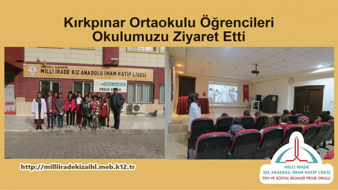 Kırkpınar Ortaokulu Öğrencileri Okulumuzu Ziyaret Etti