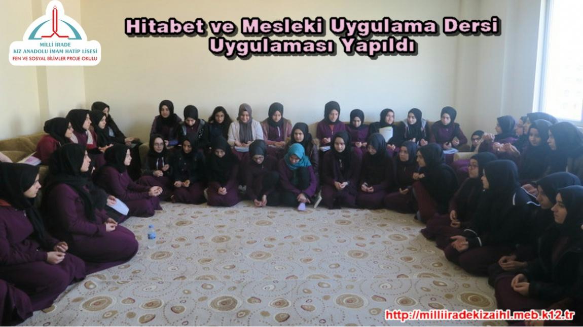 Hitabet ve Mesleki Uygulama Dersi Uygulaması Yapıldı