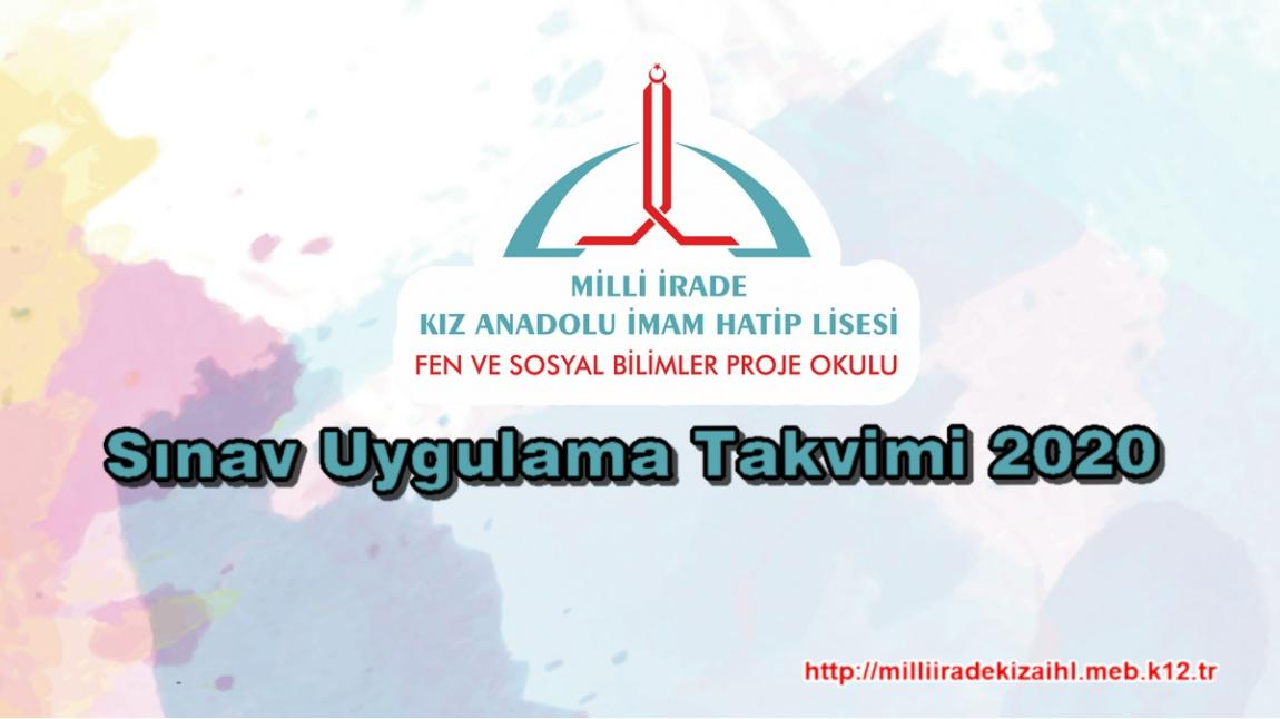 Sınav Uygulama Takvimi 2020