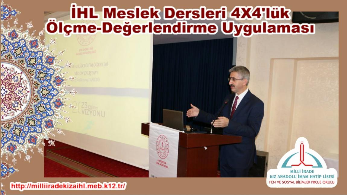 İHL Meslek Dersleri 4X4'lük Ölçme-Değerlendirme Uygulaması